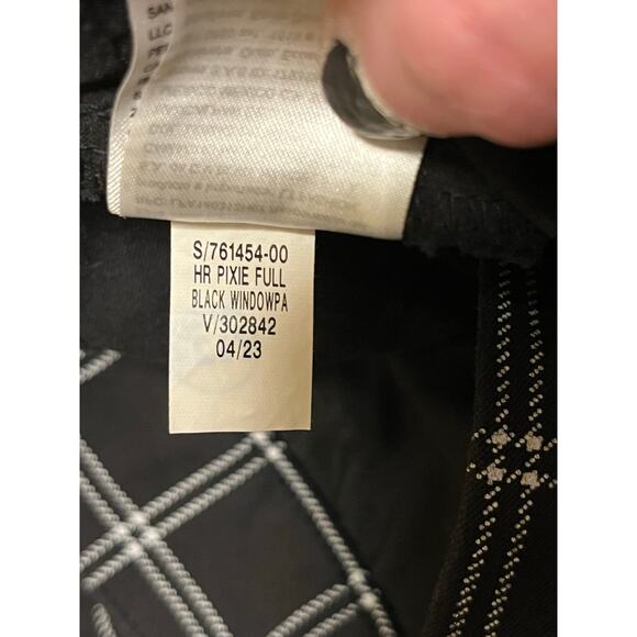 Old Navy Pixie Skinny Pants Women’s Black Plaid size 6 Stretch Office Career - Picture 6 of 6